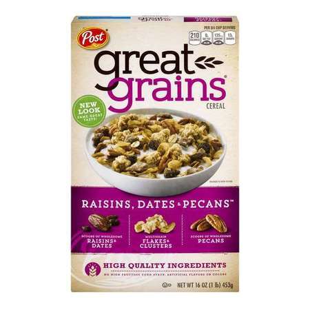 POST Post Great Grains Raisin Date And Pecan Cereal 16 oz. Box, PK12 88167